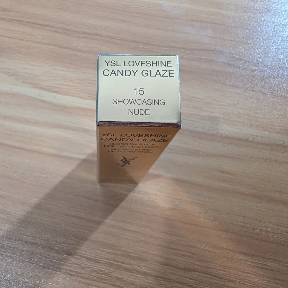 YSL Yves Saint Laurent Candy Glaze Lip Gloss Stick 15 nude nib nwt - Picture 3 of 7